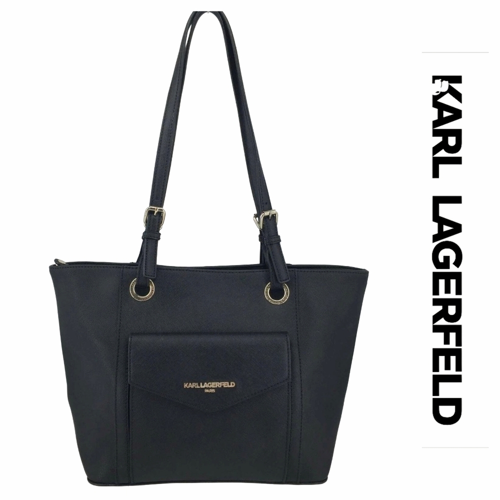 Karl Lagerfeld Veronique Safiano Leather Top Zip Tote